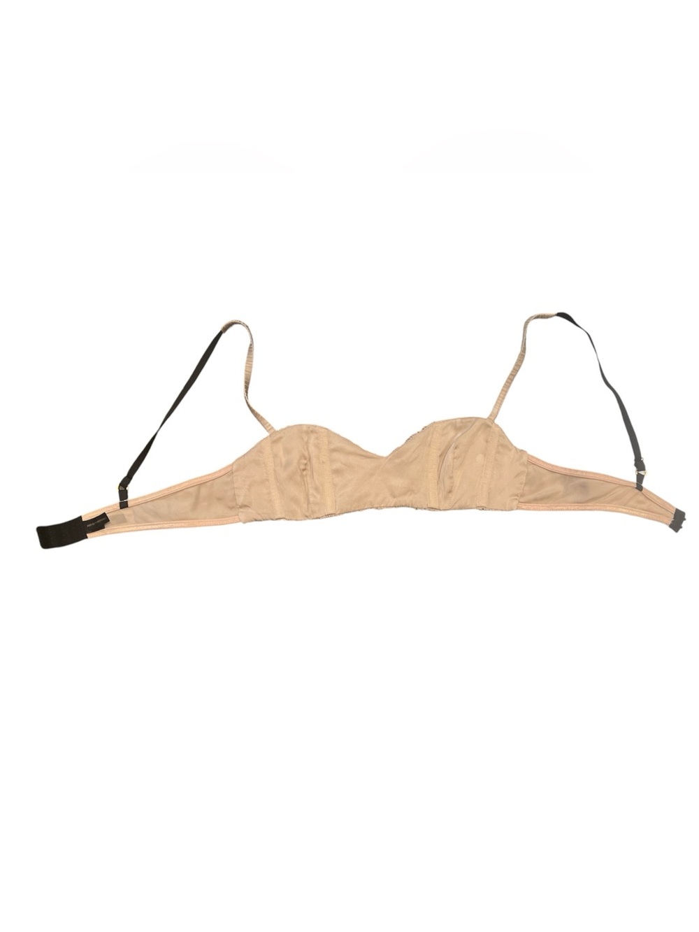 Kiki de Montparnasse Silk Ruched Bralette Nude Pink Luxury Lingerie Small - Picture 3 of 6